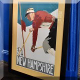 A02. New Hampshire skiing poster. 39”h x 29”w 